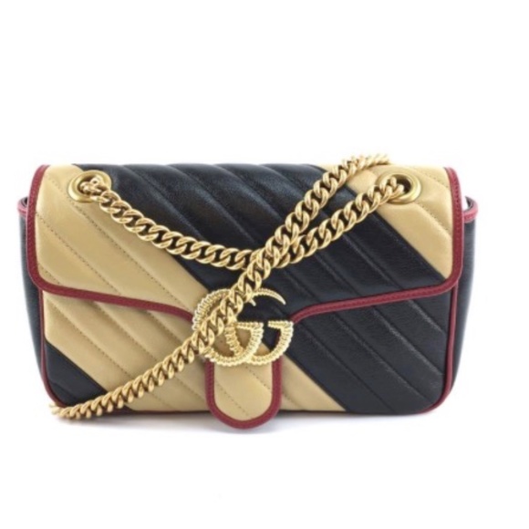 Gucci Handbags - Marmont Quilted Diagonal Cross Body Bag
